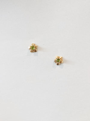 Daisy Studs- Peridot