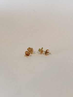 Daisy Studs- Peridot