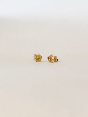 Daisy Studs- Peridot