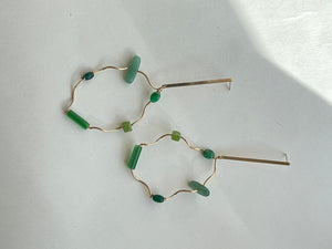 Portal Earrings- Mixed Greens