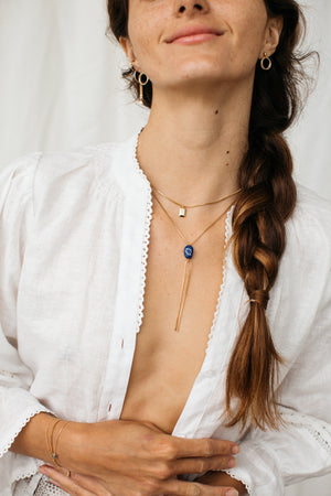 Balanced Rock Necklace- Lapis Lazuli