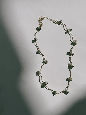 Twirl Necklace- Dalmatian Jasper