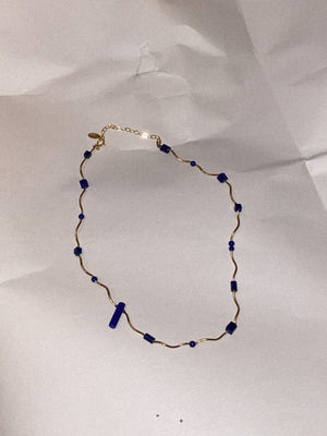 Filament Necklace- Ultramarine Monochrome