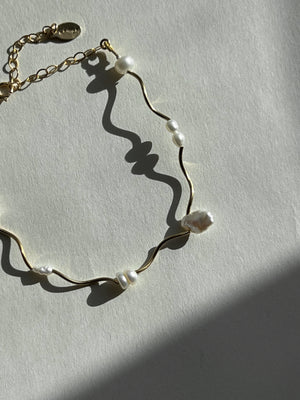 Filament Bracelet- Mixed Pearl
